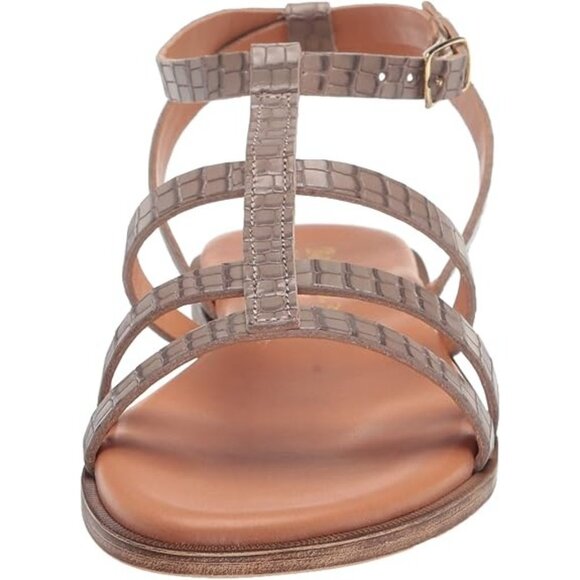 Bella-Vita Italian Strappy Sandals With Gold Buckle Crocodile Pattern Womens Si - Picture 2 of 7